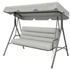 A gray garden swing with a canopy and cushions, shown against a white background. Náhled obrázku produktu