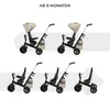 A collage of Kinderkraft EASYTWIST tricycles in beige and black, displayed on a white and light gray background. Produktbild-Vorschau