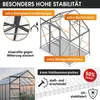 BRAST Gewächshaus Aluminium mit Fundament | 130x190x195cm Produktbild-Vorschau 4