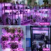 A collage of images showing a plant grow light system in different configurations: on shelves, mounted on a wall, and inside a cabinet. Anteprima dell’immagine prodotto