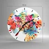 Wanduhr - Rund - Glasuhr - Farbe Konzept Katze - 40x40cm - Produktbild-Vorschau 3