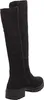A black, knee-high boot with a side zipper and a thick sole, shown from the side against a white background. Voir les images du produit