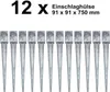 Einschlaghülse Erdanker 12x Bodenanker 91x91x750mm Produktbild-Vorschau 2