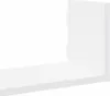 A close-up view of a white corner shelf unit, showing the L-shaped structure and the material. Náhled obrázku produktu