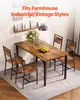 A dining table and chairs set in a room, with decorative elements and text overlay. Anteprima dell’immagine prodotto