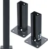 Three dark gray metal post bases are shown against a white background. Two of the bases are in the foreground, and one is partially visible on the left. Anteprima dell’immagine prodotto