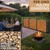 Portalegna da esterno metallo acciaio zincato 335x25x115 cm Anteprima dell’immagine prodotto 5