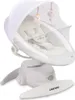 A white baby swing with a canopy and toys. Produktbild-Vorschau