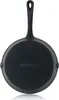 The back view of a black cast iron frying pan. Produktbild-Vorschau