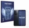 A product shot of a phone screen protector packaging and a phone with a screen protector. Produktbild-Vorschau