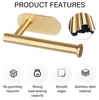 Gardinenhalter aus Metall, 2 Stück, selbstklebend, gold, 16 cm Náhľad obrázku produktu