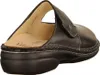 A black Finn Comfort clog is shown from the side and slightly from the back. Podgląd zdjęcia produktu