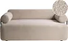 BELIANI 2-Sitzer Sofa Beige Bouclé Gepolstert mit Schwarzem Produktbild-Vorschau 1