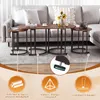 COSTWAY Couchtisch 3er Set, Wohnzimmertisch mit 2 Produktbild-Vorschau 4