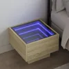 vidaXL Nachttisch mit Infinity-LED Sonoma-Eiche 40x40x30 cm Produktbild-Vorschau 1