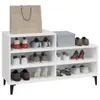 vidaXL Étagère à chaussures blanche 102x36x60 cm Bois Voir les images du produit 7