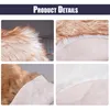 A collage of four close-up images showing the texture and backing of a fluffy rug. Anteprima dell’immagine prodotto