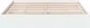 A white bed frame with wooden slats. Produktbild-Vorschau