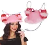 Partijhoed, Carnaval, drankaccessoire, roze, verenhoed, Productafbeelding-voorbeeld 1