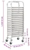 vidaXL Chariot à plateaux pour 16 plateaux 38x55x163 cm Voir les images du produit 5
