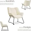 tectake® Sessel Kjeld gepolstert, mit Bouclé-Bezug 73 x 72 Produktbild-Vorschau 3