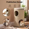 Cama para gatos "Fudajo Forest" en color beige, con altura Vista previa de la imagen del producto 7