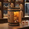 Minibar en fût de bois weeco fabriqué à la main, meuble bar Voir les images du produit 4