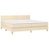The Living Store Boxspringbett mit Matratze Creme 200x200 Produktbild-Vorschau 3