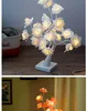 LED stolní lampa ve tvaru růže PE White Rose Tree Lamp Náhled obrázku produktu 5