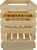 A wooden crate with branding. Produktbild-Vorschau
