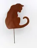 Gatto decorazione giardino metallo ruggine per vaso di Anteprima dell’immagine prodotto 2