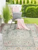 Outdoor Teppich Terasse Küche Balkon Vintage Stil Grau Pink Produktbild-Vorschau 2