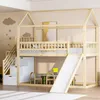 Flieks Etagenbett 90x200cm mit Rutsche, Kinderbett mit Produktbild-Vorschau 3