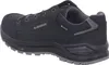 A side view of a black LOWA hiking shoe. Voir les images du produit