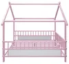 Merax Hausbett aus Metall 140x200cm, Jugendbett mit Produktbild-Vorschau 9
