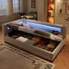 Merax Lit de jour Daybett 90x200 cm, rangement hydraulique, Voir les images du produit 1