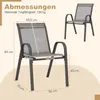 COSTWAY 4er Set Gartenstühle stapelbar, Balkonstühle Produktbild-Vorschau 7