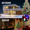 Collage showing outdoor and indoor use of Christmas lights on a house and Christmas tree. Produktbild-Vorschau