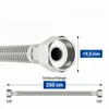 Panzerschlauch 2,5 m flexibel mit 1/2" Überwurfmutter Produktbild-Vorschau 3