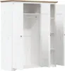 Kleiderschrank BODO Weiß und Braun 146x53,5x173 cm Produktbild-Vorschau 4