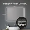 LED Badspiegel 80×60 cm, schwarz, Alurahmen, Licht Produktbild-Vorschau 5
