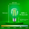 Philips Filament-Lampe, transparent, 75W A60 E27, 5,2 W, 75 Produktbild-Vorschau 8