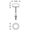 Podlahová zarážka dveří 38 3878 D.48mm V.24mm VA ma Náhled obrázku produktu 2