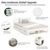 Homestyle4u Holzbett 180x200 mit 2 Schubladen Weiß Produktbild-Vorschau 4