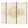5-teiliger Einseitiger Vlies Paravent - Golden Sun and Moon Produktbild-Vorschau 1