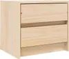 A light wood nightstand with two drawers against a white background. Produktbild-Vorschau