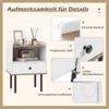 A collage of images showcasing the features of a nightstand. Podgląd zdjęcia produktu