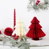 Roter Weihnachtsbaum aus Papier - Honeycomb Weihnachtsdeko Produktbild-Vorschau 3
