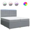 Boxspringbett mit Matratze Hellgrau 200x200 cm Stoff Produktbild-Vorschau 1
