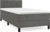 vidaXL Postel Boxspring s matrací Dark Grey 90x200 cm Náhled obrázku produktu 1